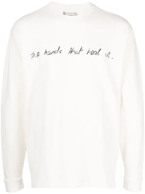 Bethany Williams slogan-print cotton sweatshirt