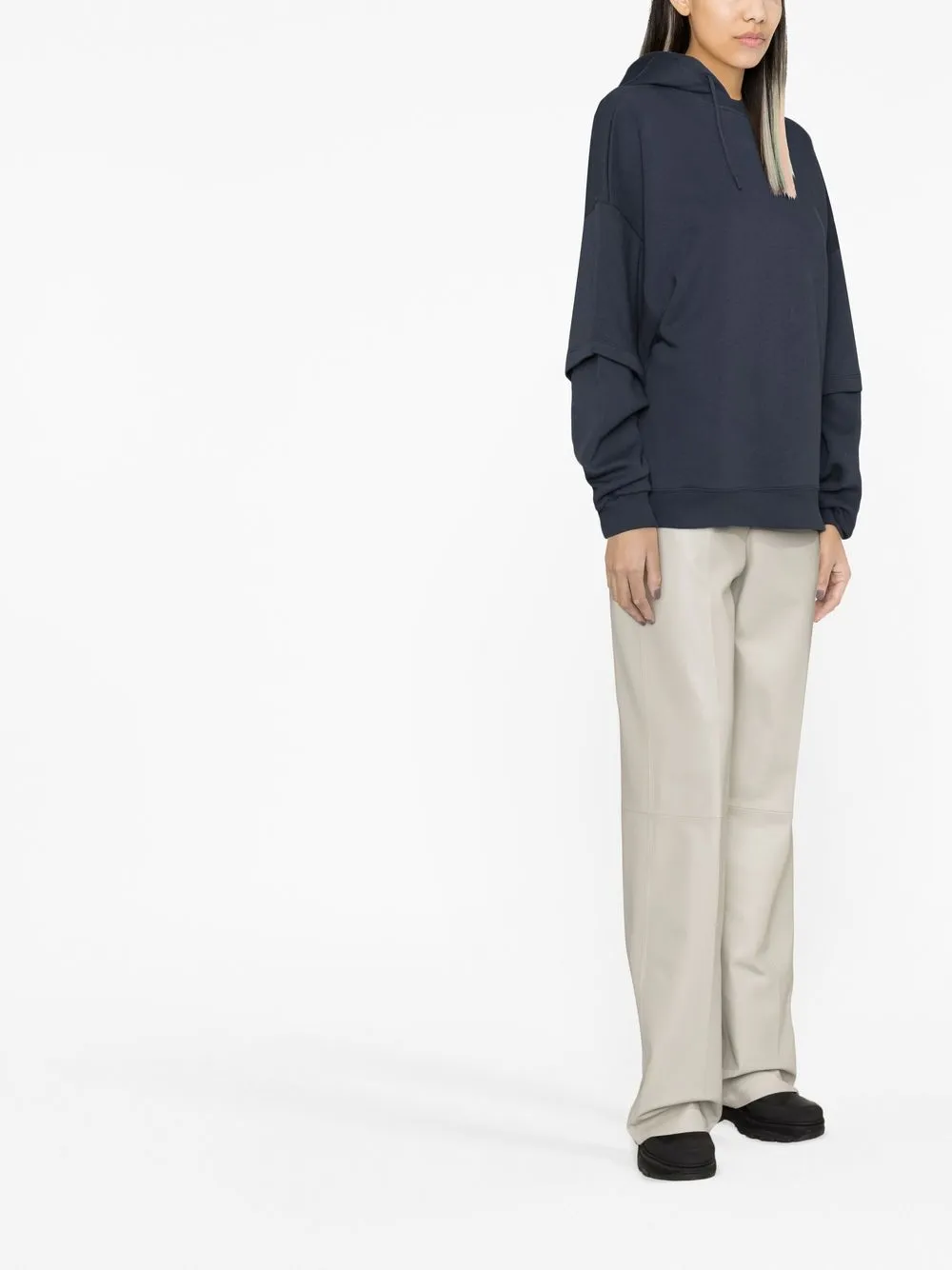 Affordable ROTATE BIRGER CHRISTENSEN double-sleeve organic cotton hoodie Women