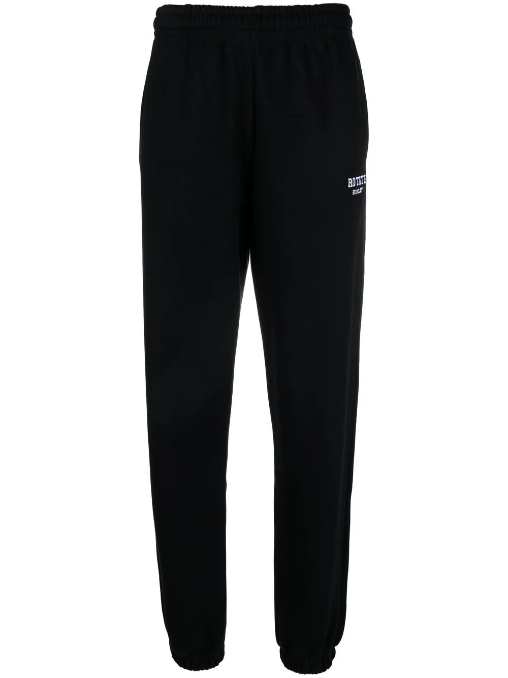 

ROTATE logo-embroidered organic track pants - Black