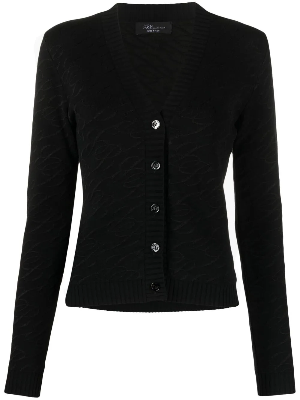 Blumarine cárdigan con cuello en V - Negro