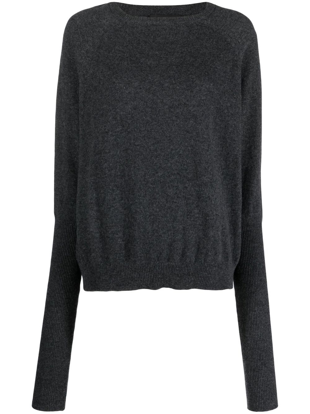 Andrea Ya'aqov Fine-knit Merino-cashmere Jumper In Grey