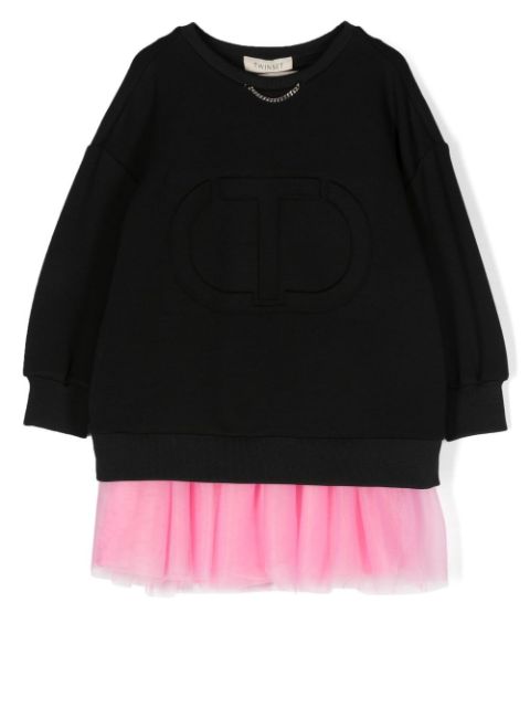 TWINSET Kids - embossed-logo sweatshirt dress