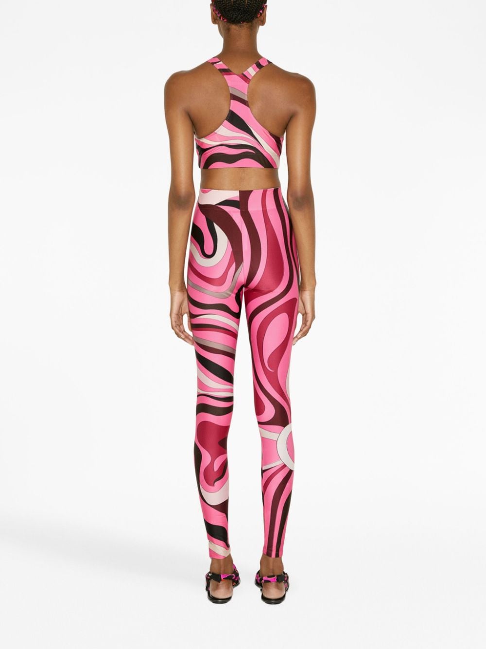 Shop Pucci Abstract-print Sports Top In Pink