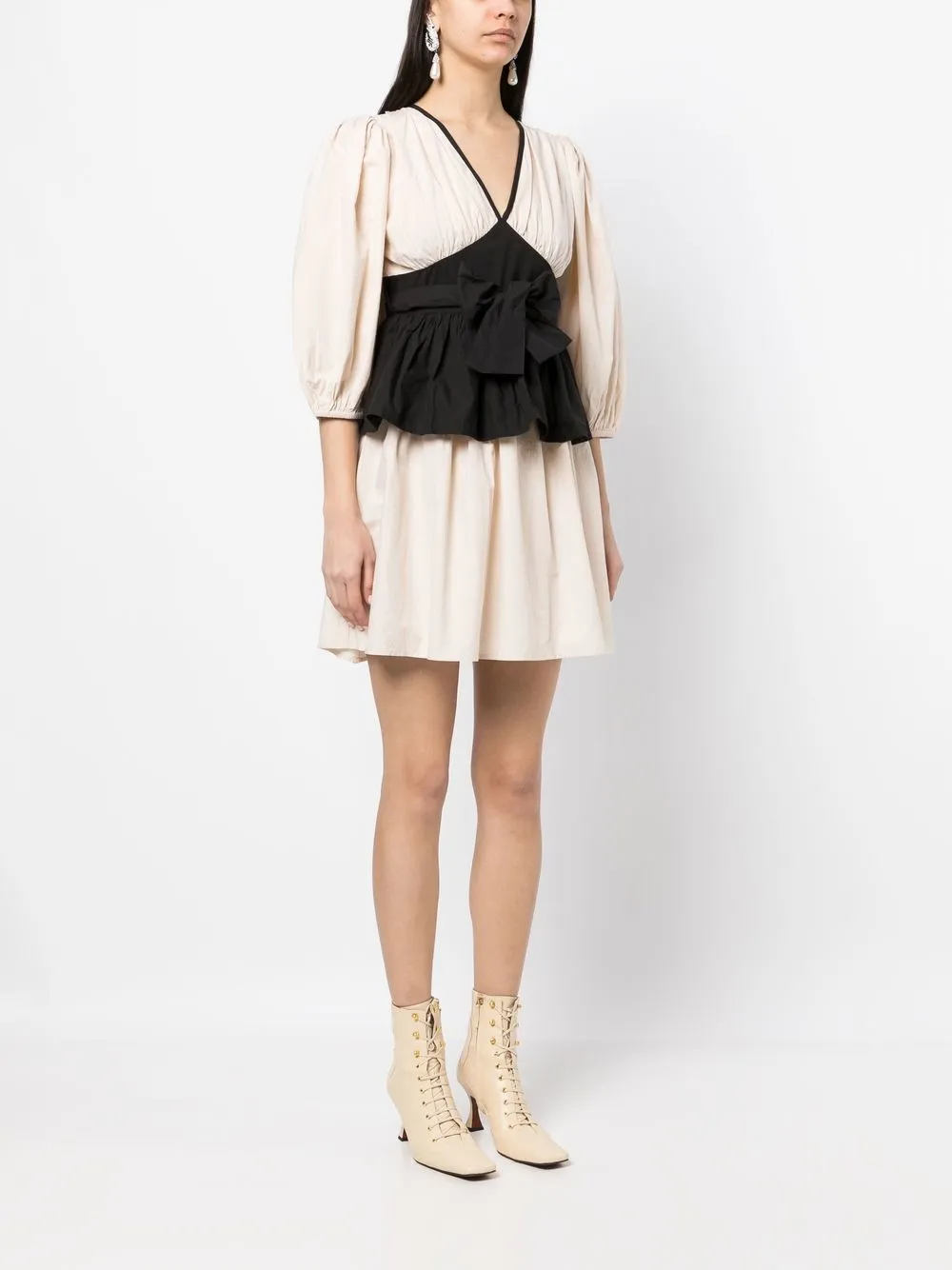 Batsheva Devon twotone Mini Dress Farfetch