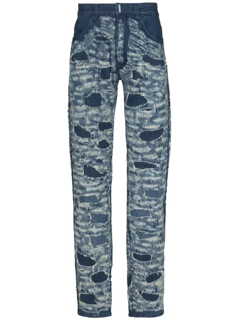 Givenchy distressed ripped slim-fit jeans