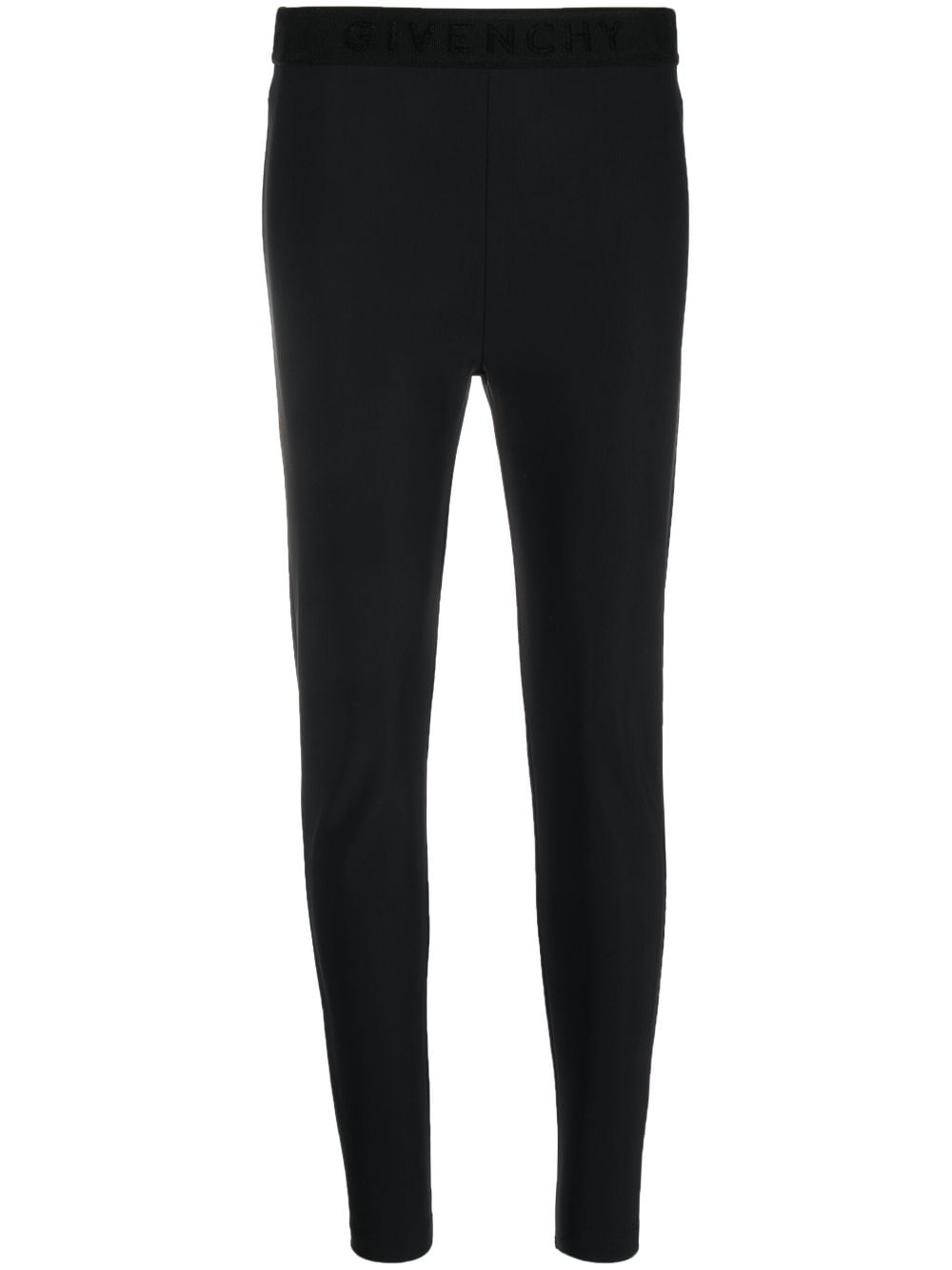 Givenchy Logo-waistband High-waisted Leggings In Black