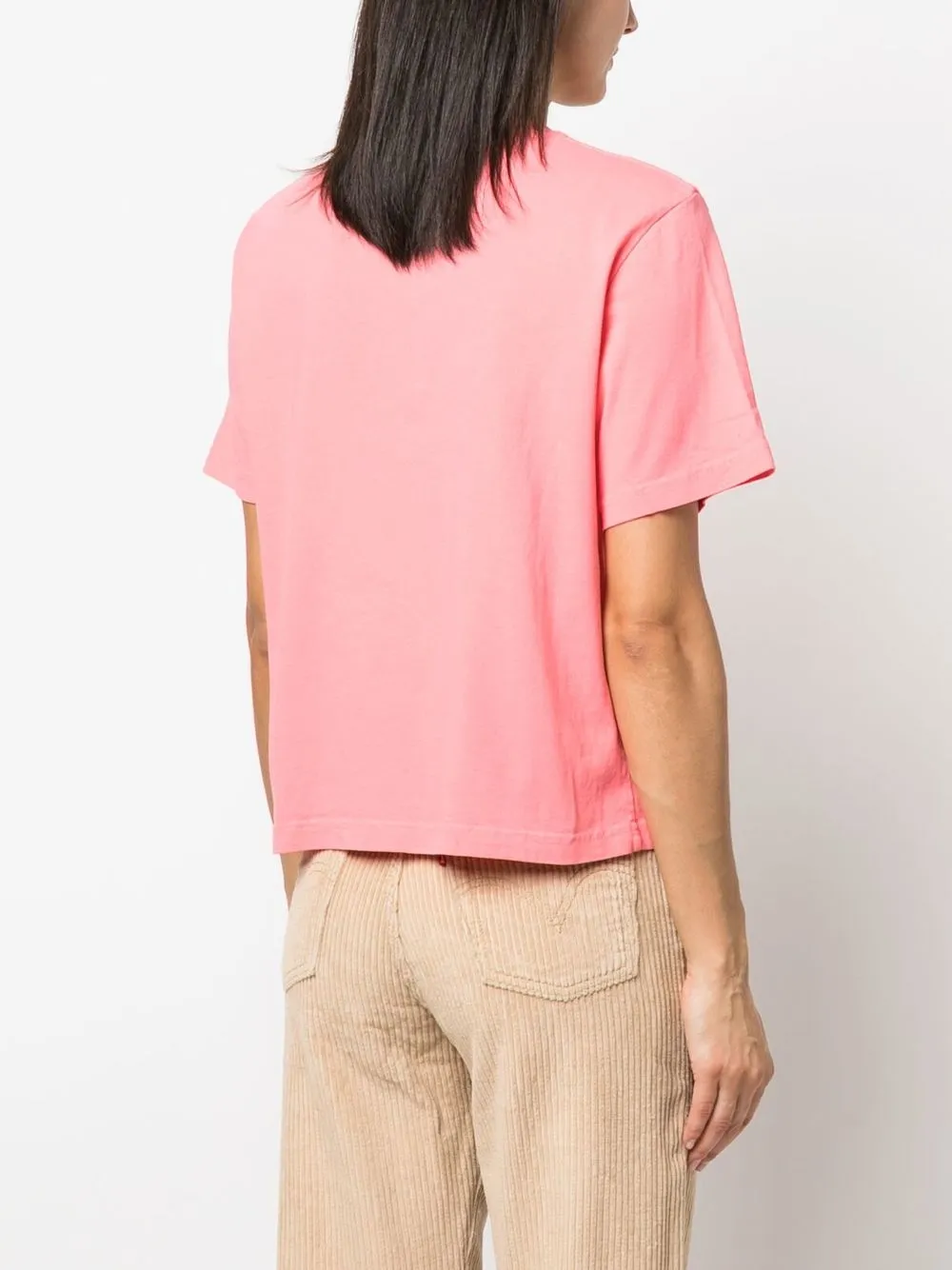Sporty And Rich Be Nice Print Cropped T-shirt In Pink