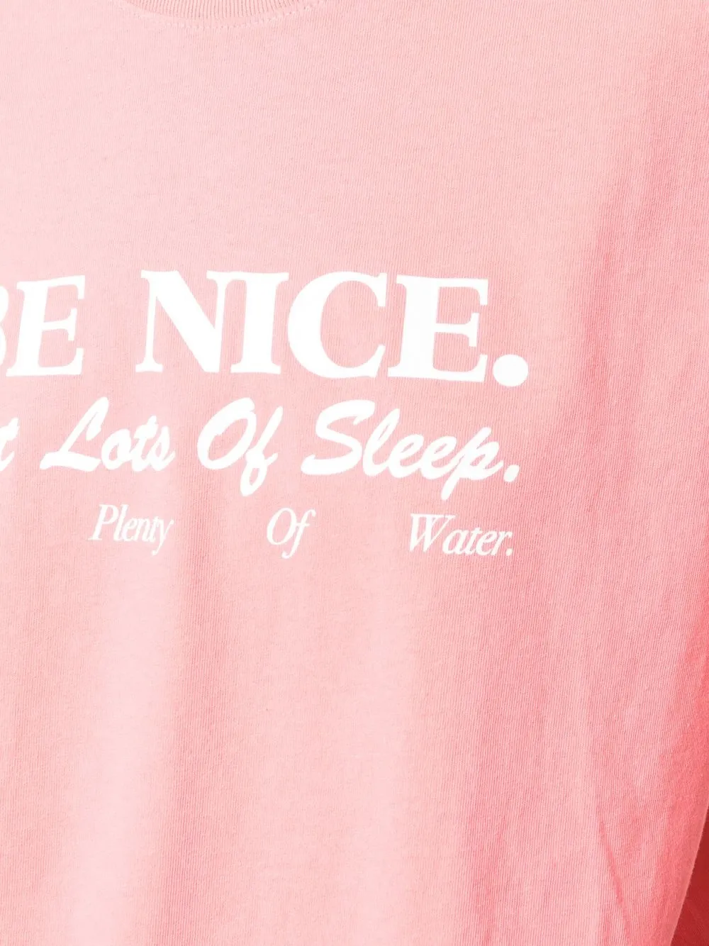 Sporty And Rich Be Nice Print Cropped T-shirt In Pink