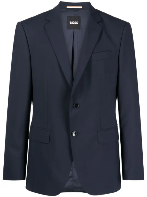 BOSS blazer con solapas de muesca y botones