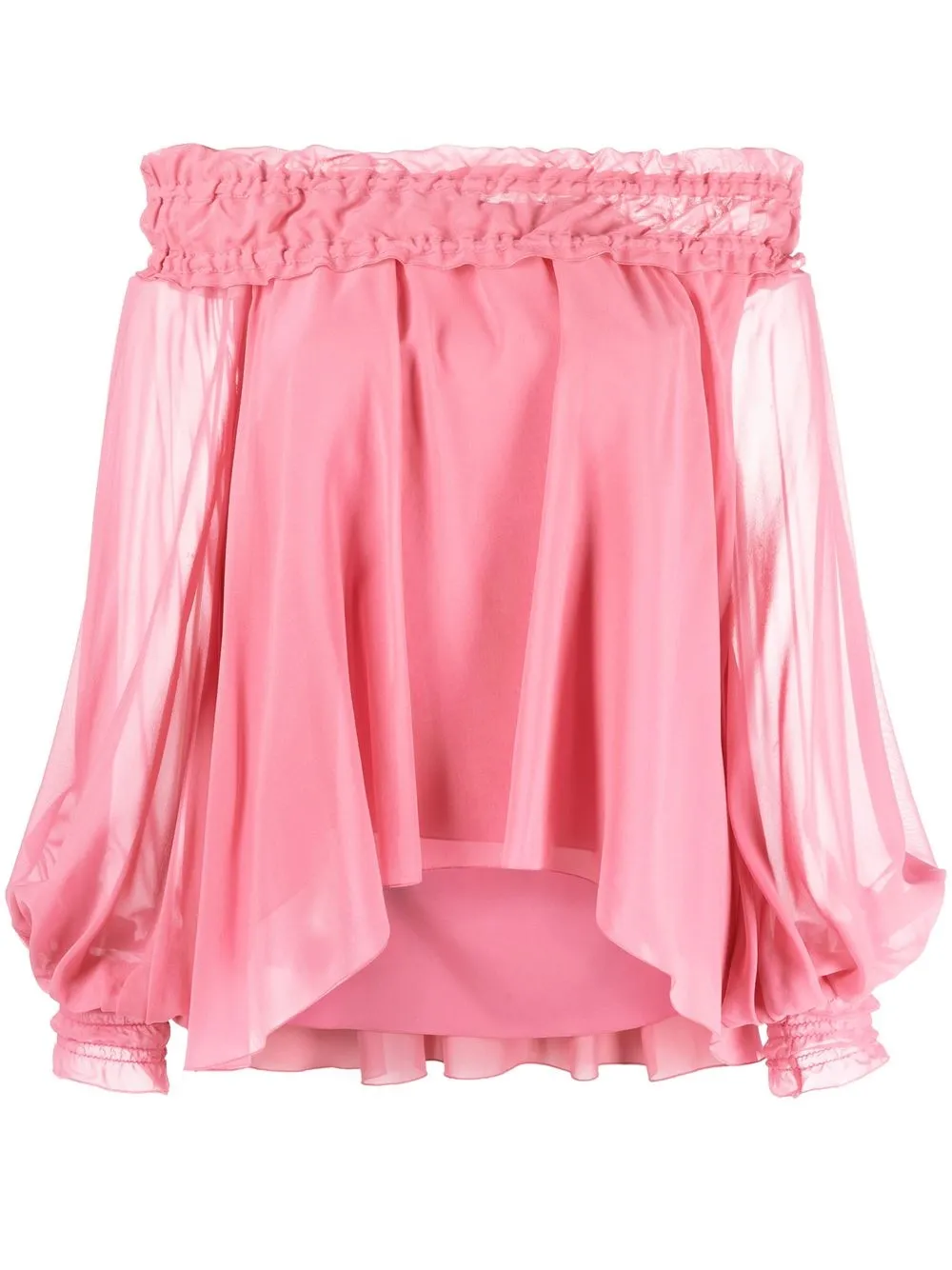 

Blumarine blusa con volantes y hombros descubiertos - Rosado