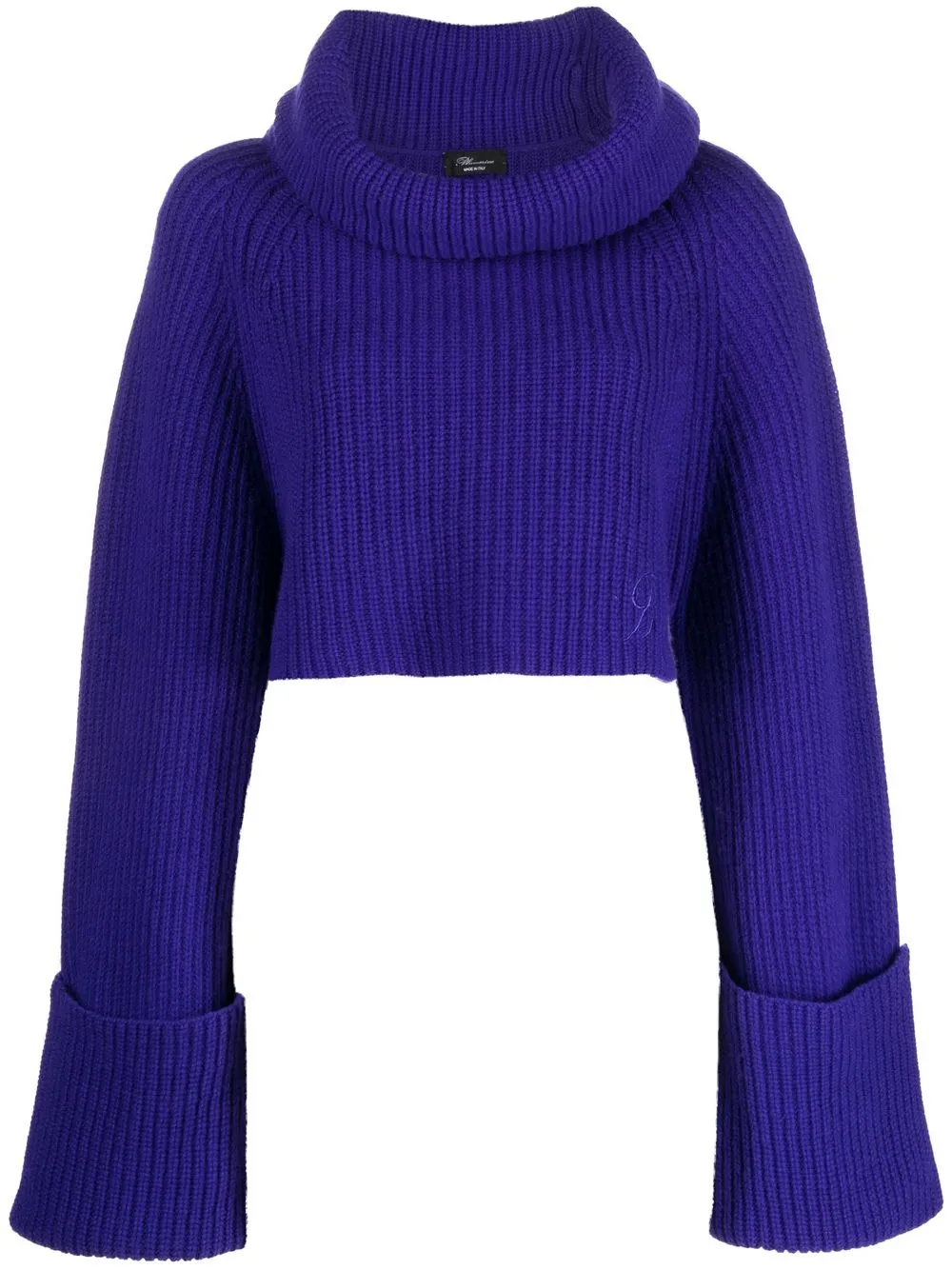 

Blumarine funnel-neck cropped jumper - Purple