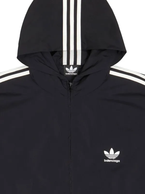 Balenciaga x Adidas zip-up Hooded Windbreaker - Farfetch