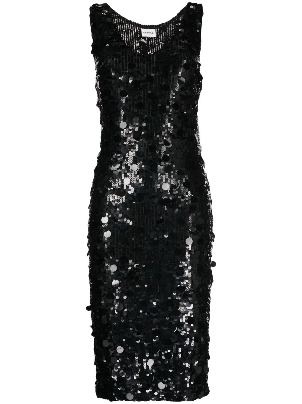 

P.A.R.O.S.H. sequinned midi-dress - Black