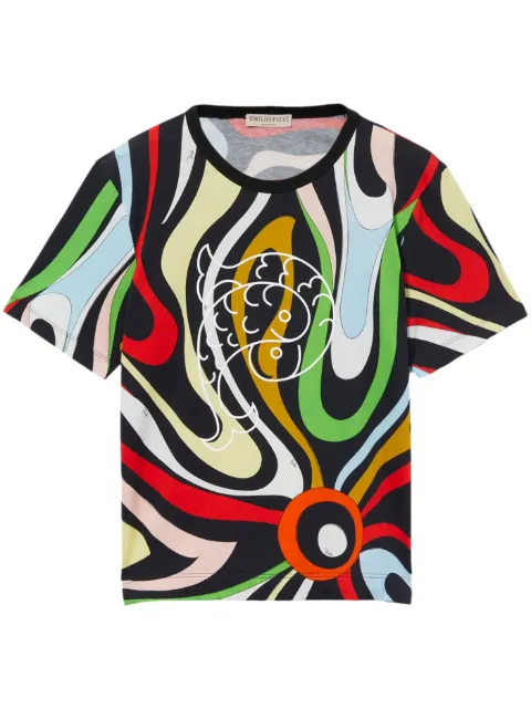 PUCCI abstract-print cotton T-Shirt 