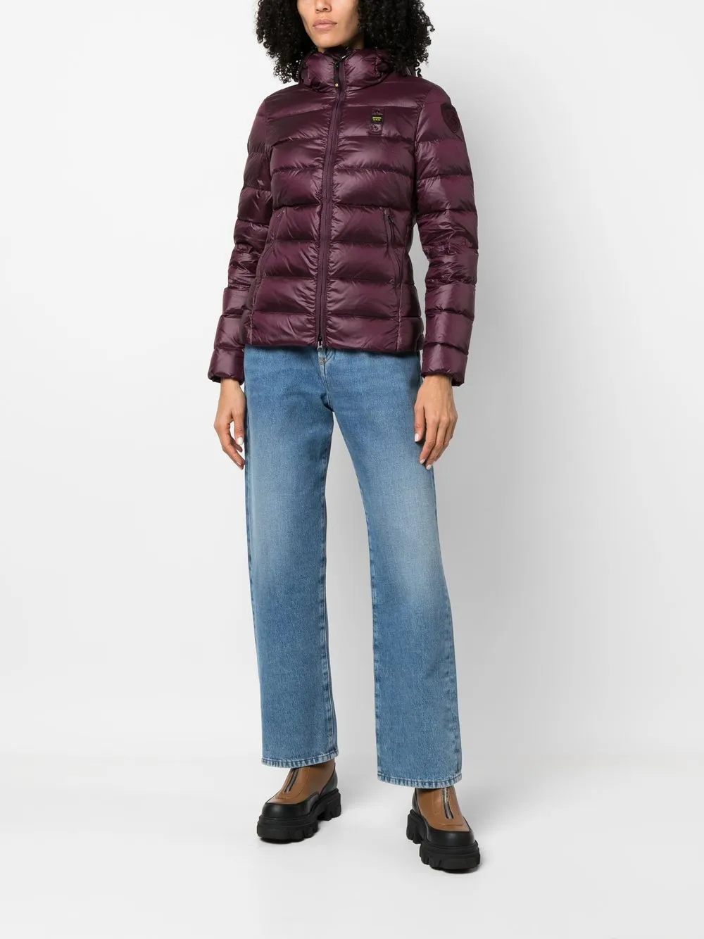 Blauer logopatch Down Puffer Jacket Farfetch