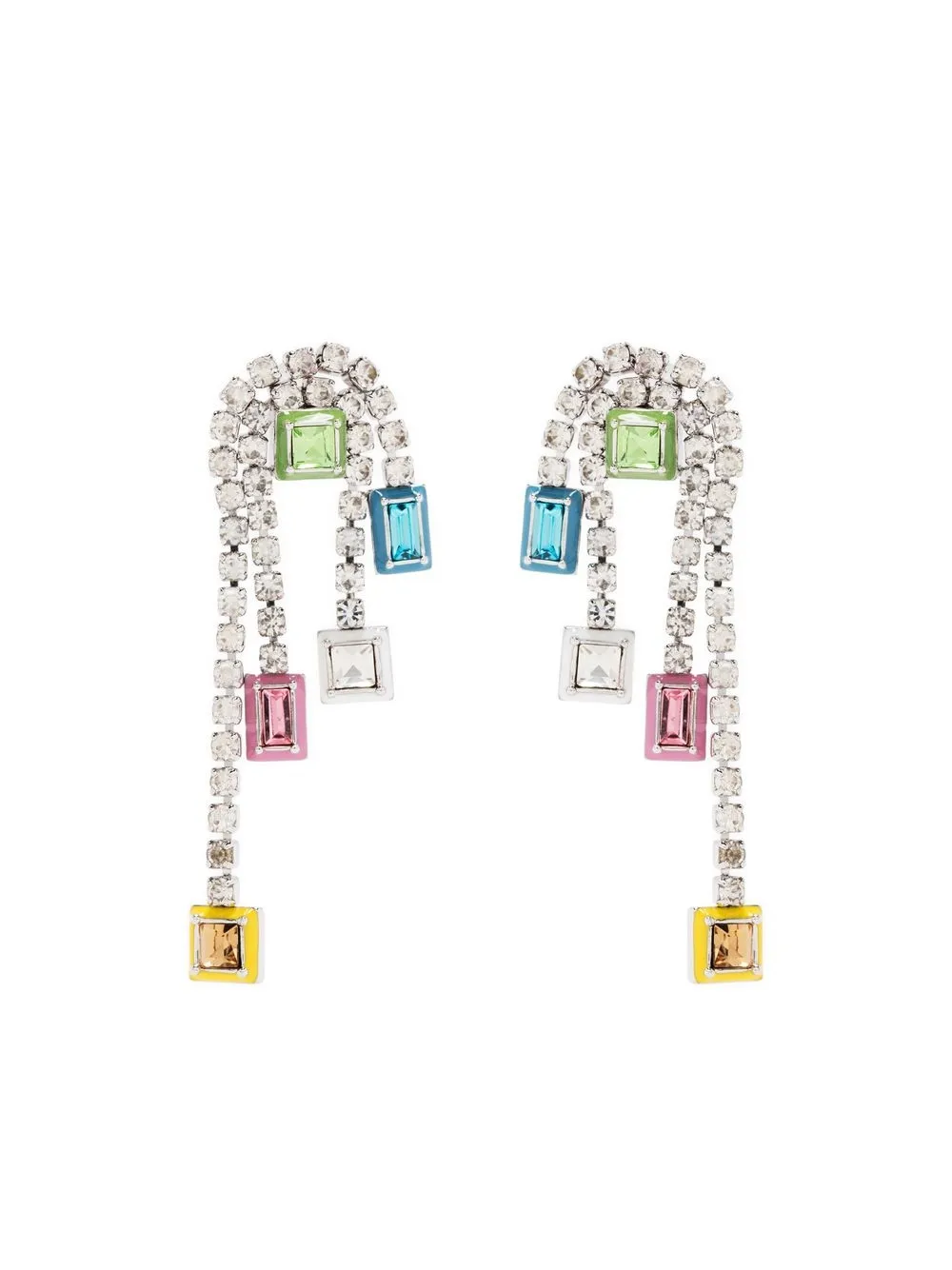 

Maje gem-embellishment drop earrings - Silver