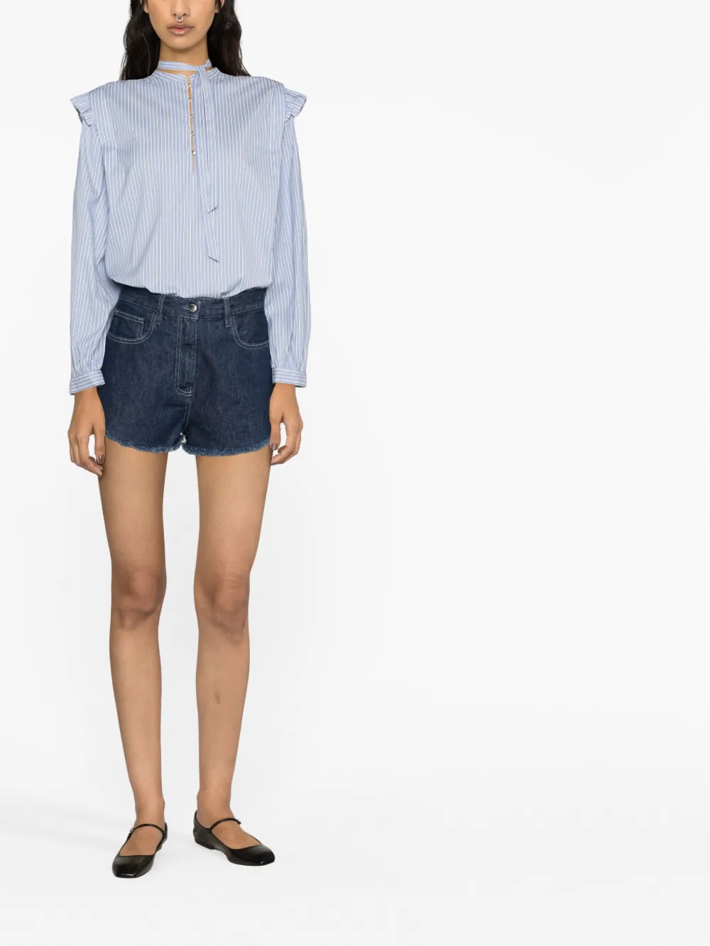 Maje Gestreepte blouse - Blauw