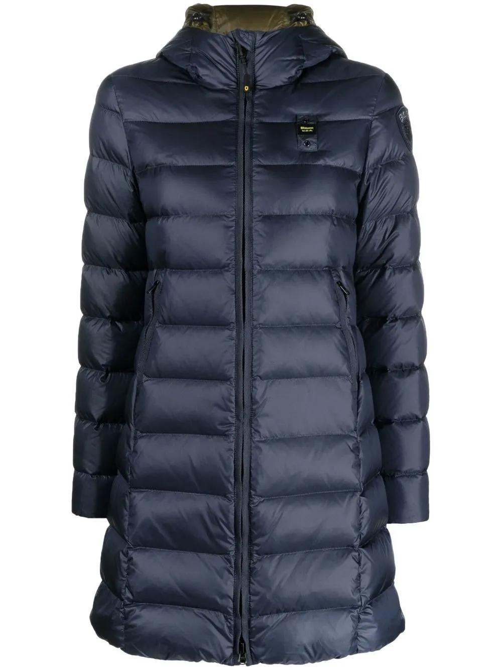 

Blauer logo-patch padded coat - Blue