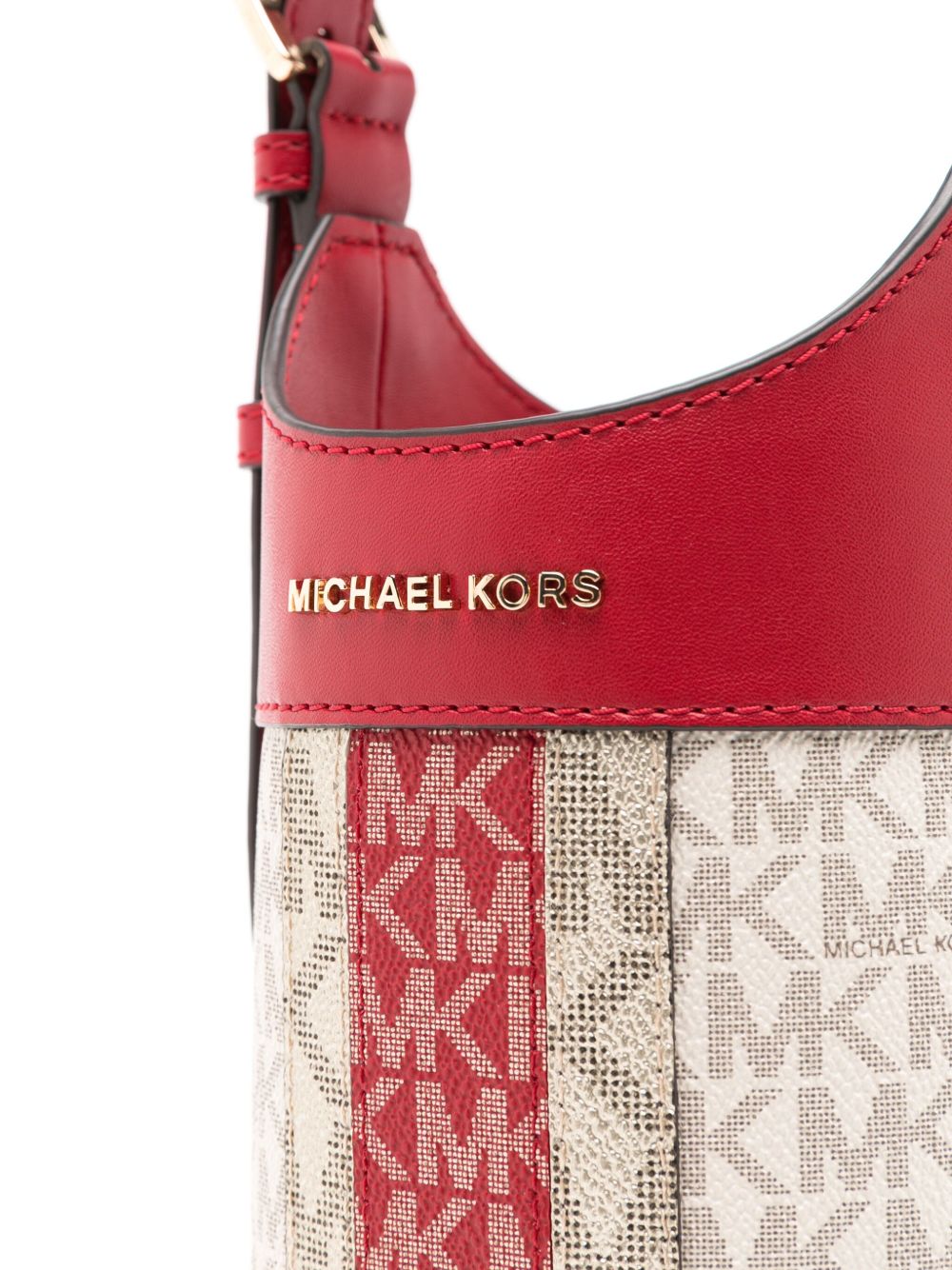 Michael Michael Kors Bolsa Bucket De Jacquard Monogramada Vermelho Farfetch Br