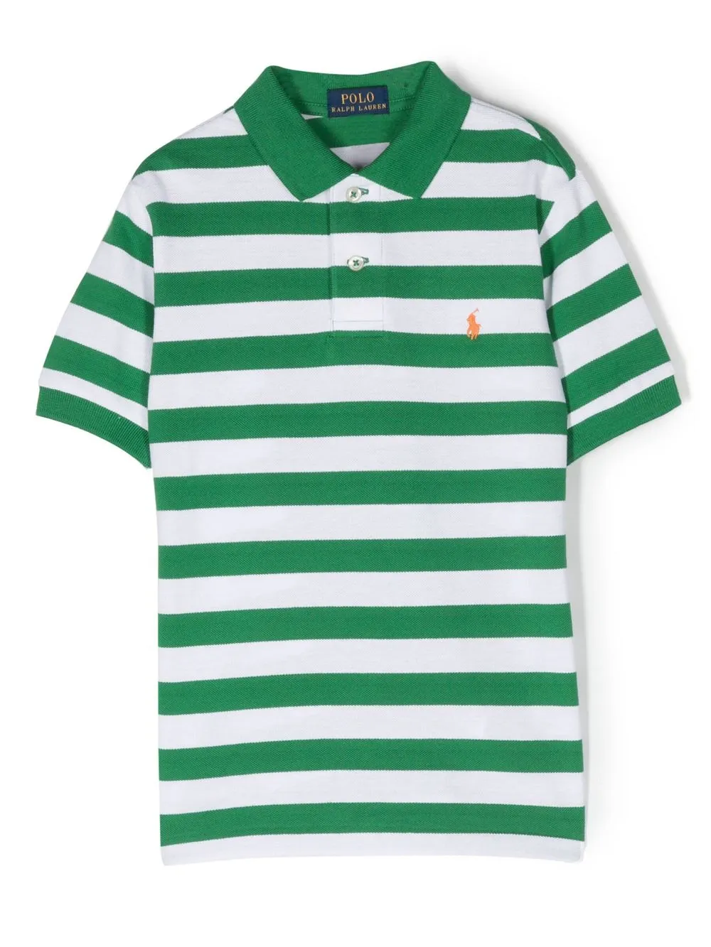 

Ralph Lauren Kids playera tipo polo a rayas horizontales - Verde