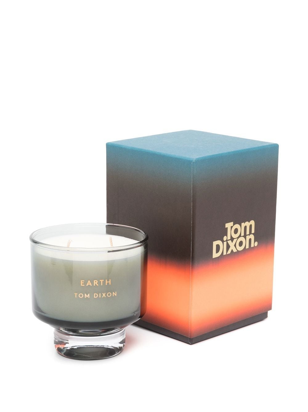 Shop Tom Dixon Medium Earth Candle In 灰色