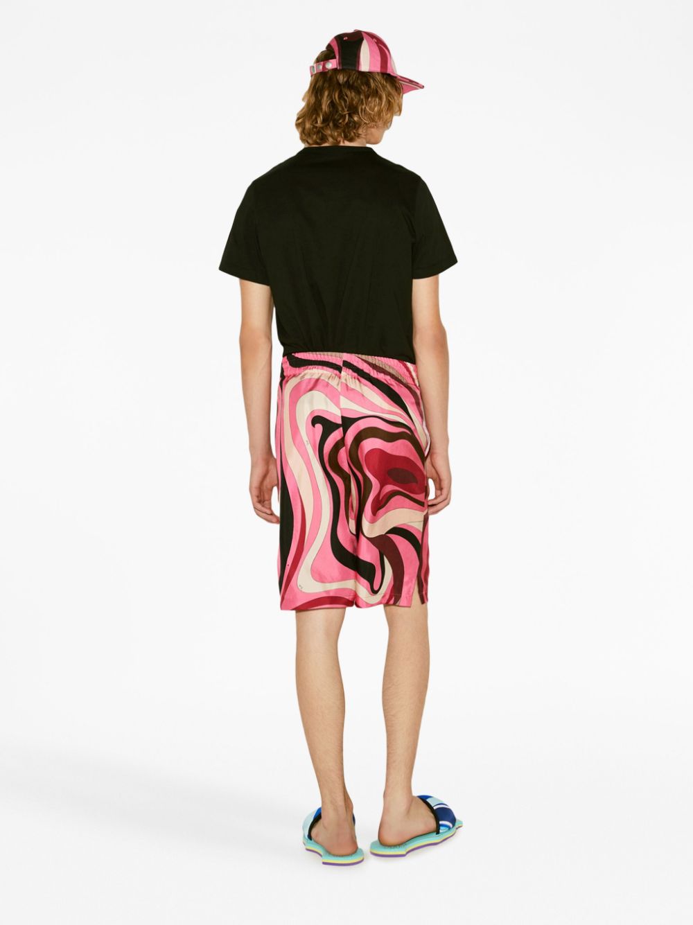 Shop Pucci Abstract-print Bermuda Shorts In Pink