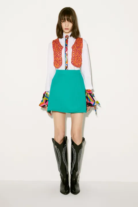 Logo-Debossed Mini Skirt