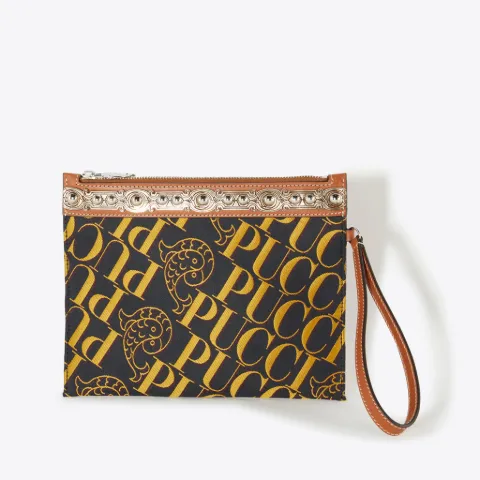 Logo-Jacquard Envelope Pouch