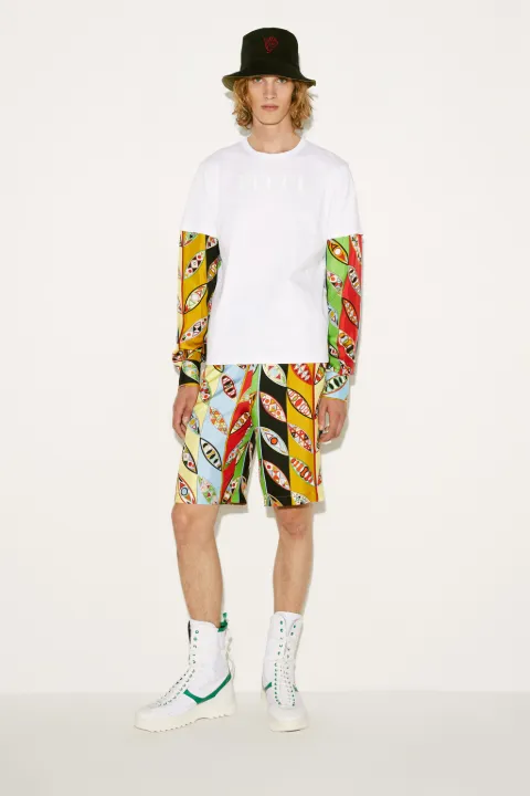 Girandole-Print Logo-Appliqué Top