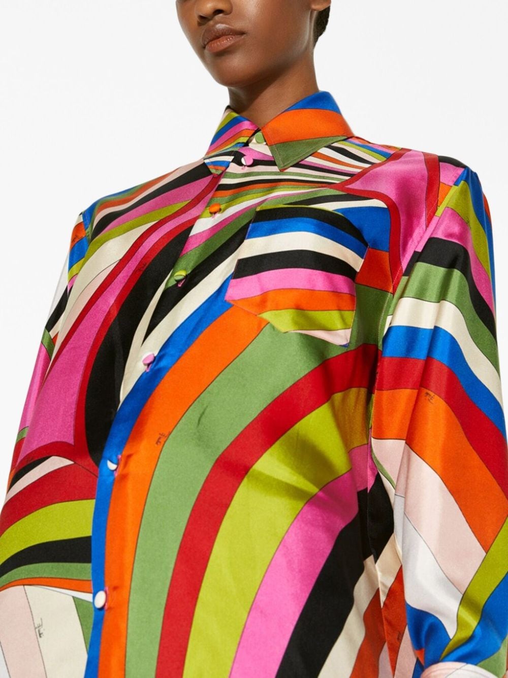 PUCCI Abstract Print Silk Shirt - Farfetch
