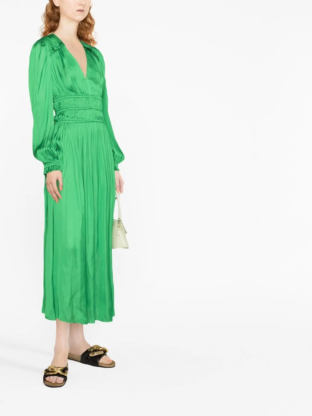 Maje Flared Midi Dress Farfetch