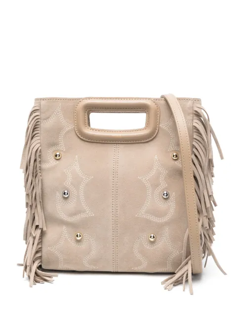 Maje M embellished fringed tote bag