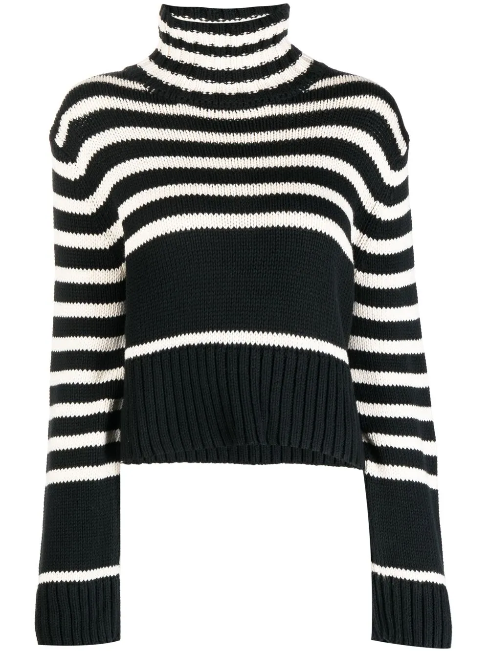 

Ciao Lucia Luigi striped roll-neck jumper - Black