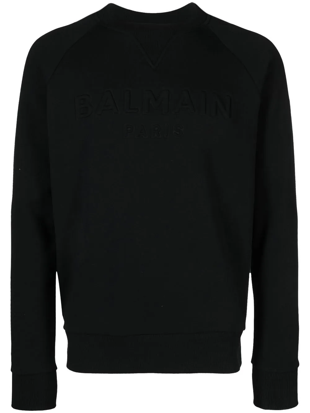 

Balmain logo-patch crew neck sweatshirt - Black