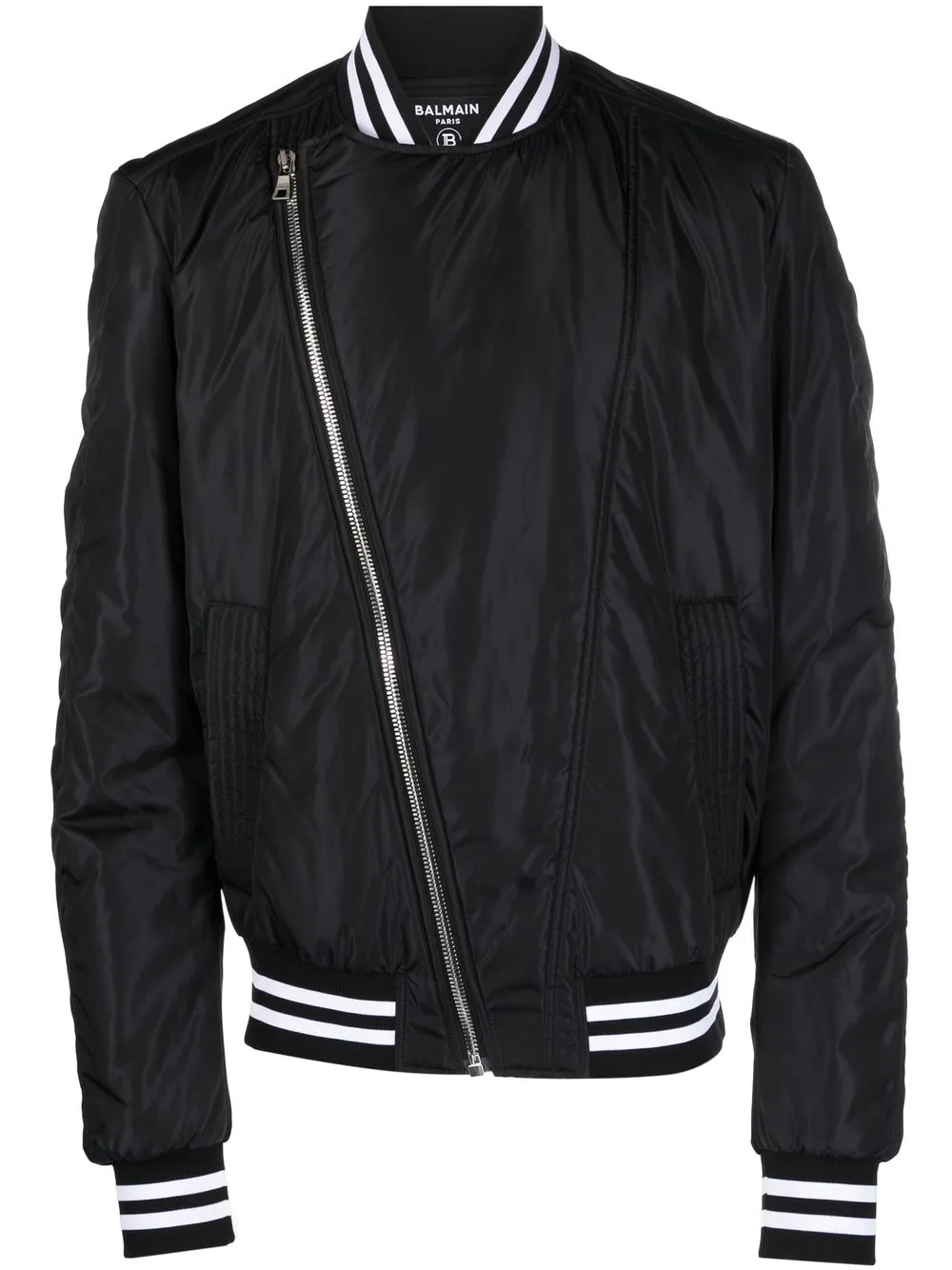 Balmain Casual Bomber Jacket Men In Black