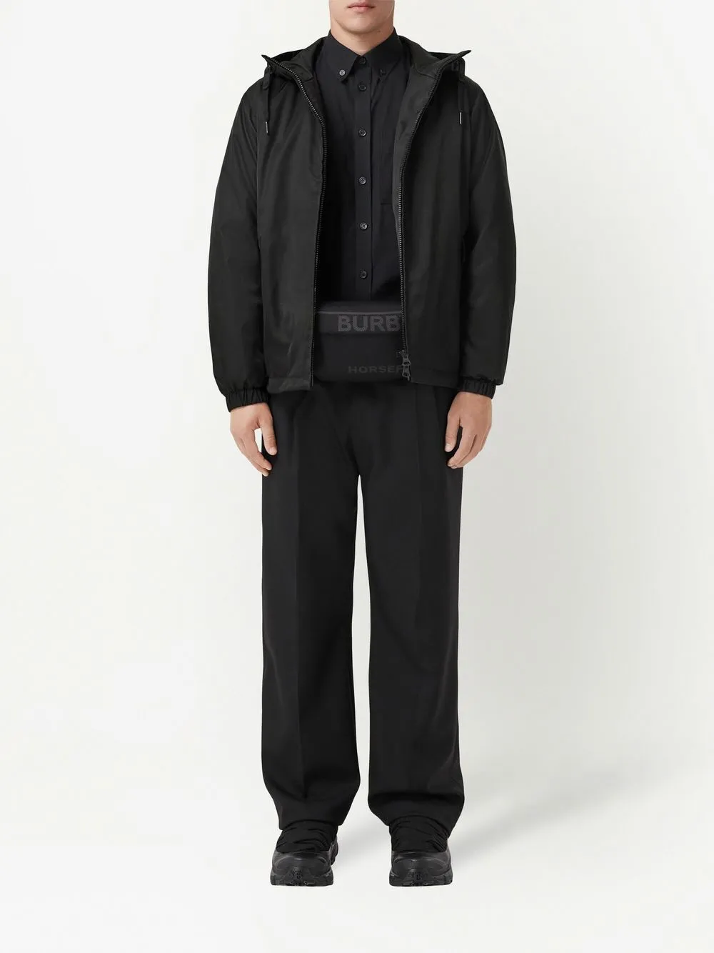 BURBERRY EKD-PRINT HOODED JACKET
