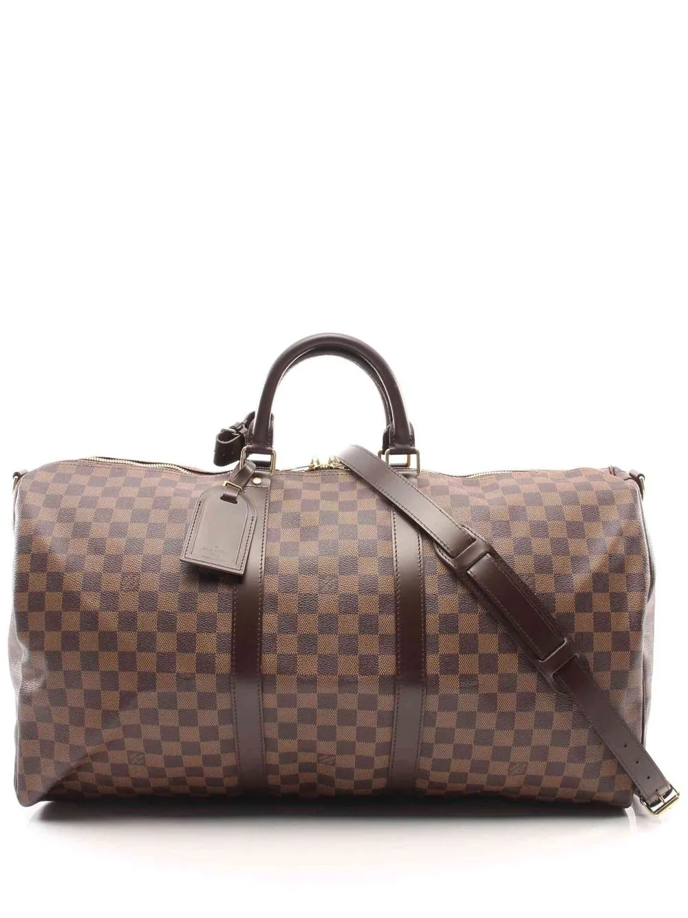 

Louis Vuitton 2006 pre-owned Damier Ebène Keepall Bandoulière 55 travel bag - Brown