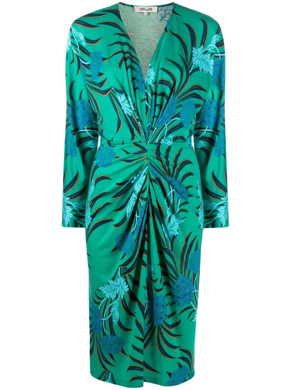 

DVF Diane von Furstenberg floral-print V-neck dress - Green