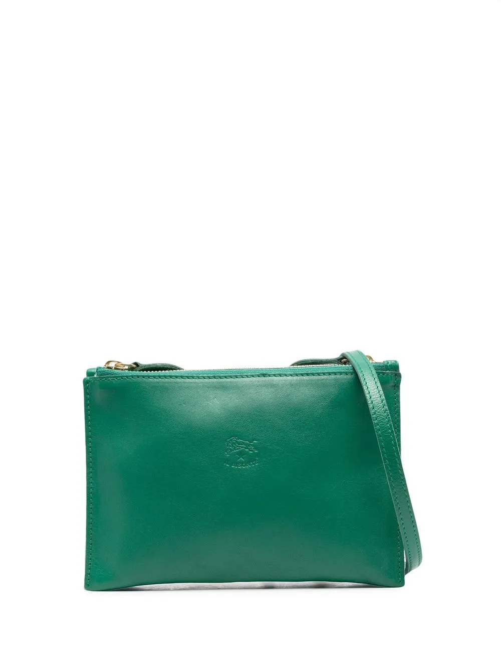 

Il Bisonte debossed-logo crossbody bag - Green