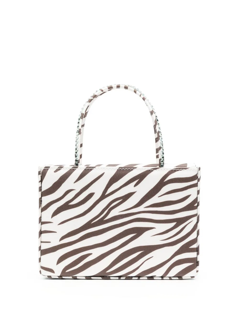 

Amina Muaddi Gilda zebra-print tote bag - White