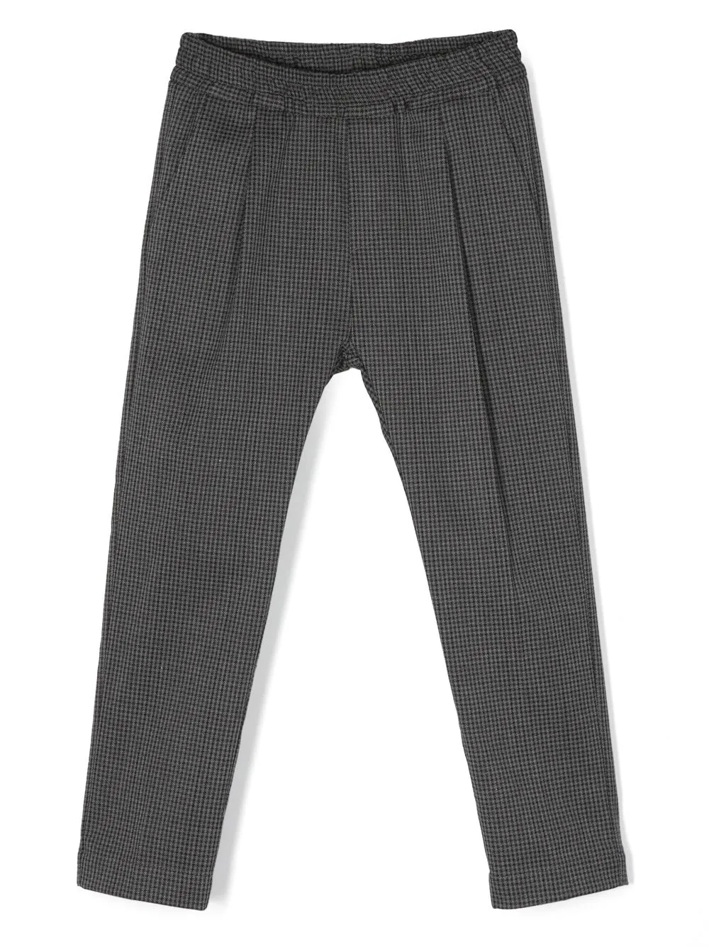 

Paolo Pecora Kids check-pattern slim-cut trousers - Grey