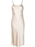 VOZ silk-satin midi slip dress - Neutrals