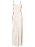 VOZ liquid silk slip dress - Neutrals