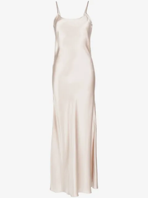 VOZ liquid silk slip dress