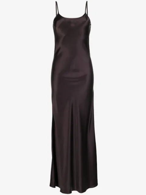 VOZ liquid silk slip dress