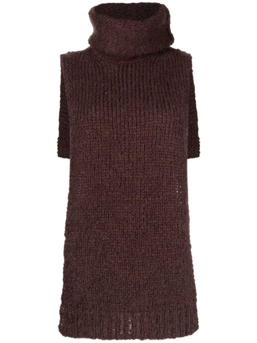 

Tibi turtleneck open side sweater vest - Brown