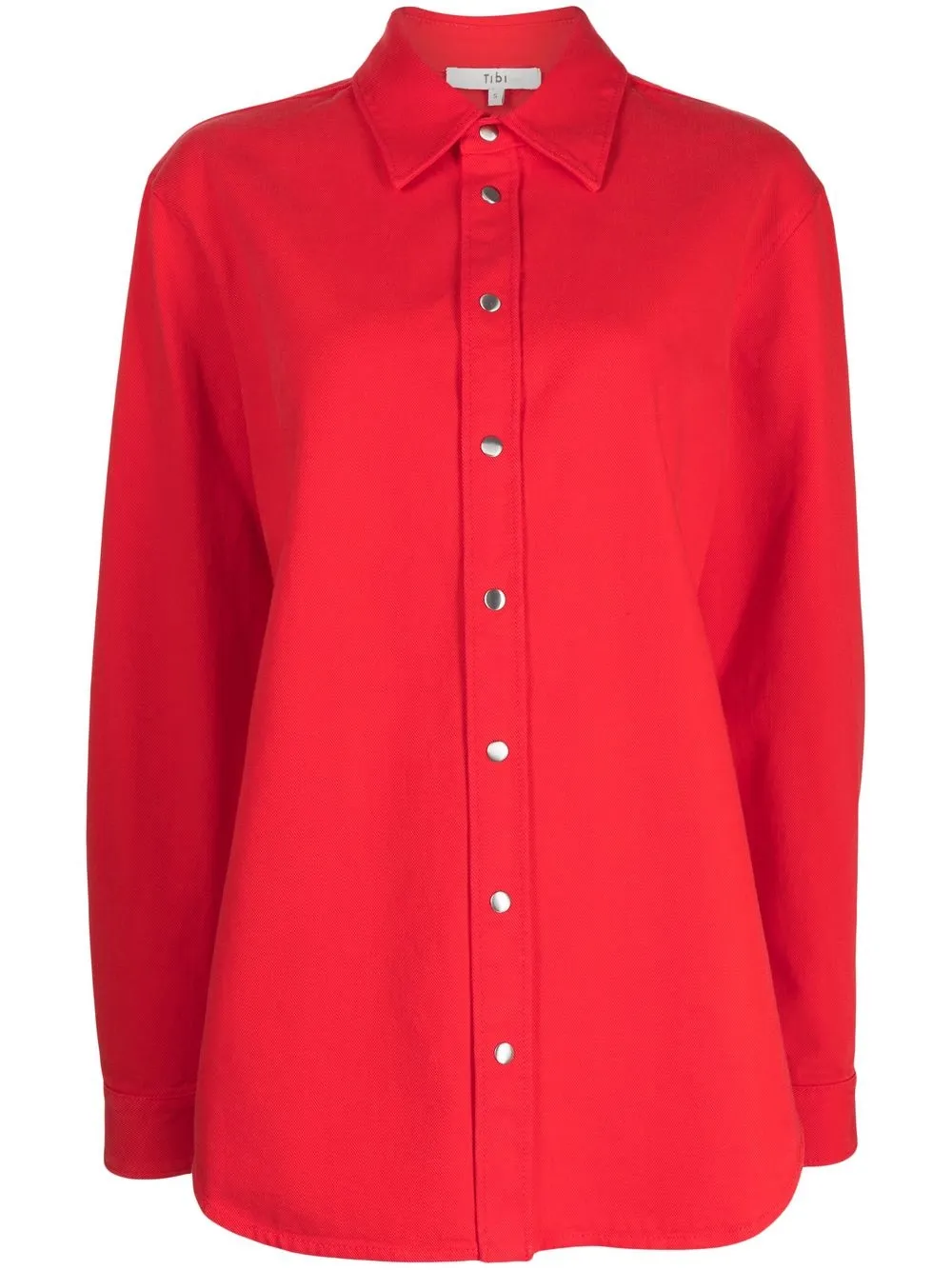 

Tibi long-sleeve cotton shirt - Red