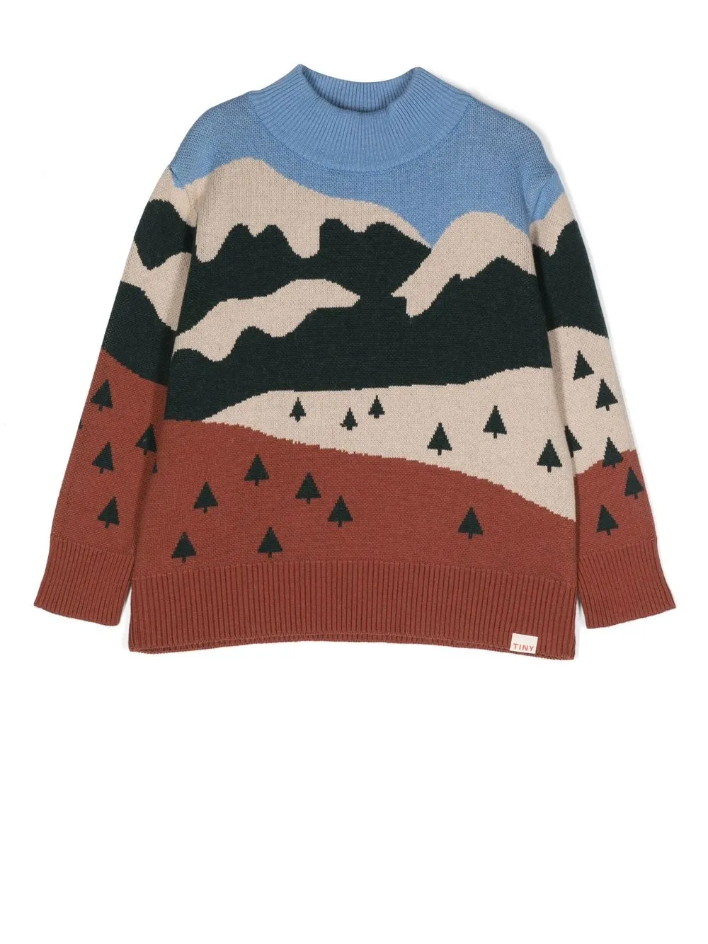 

Tiny Cottons cotton-merino blend knit jumper - Brown