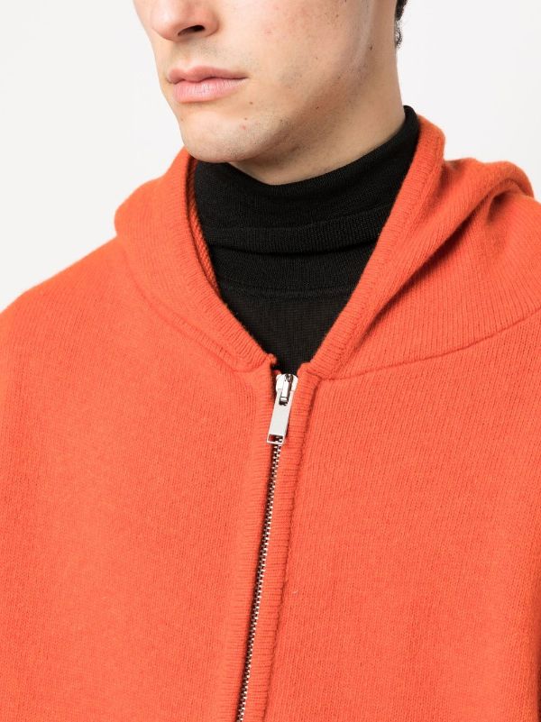 Orange polo zip online up hoodie