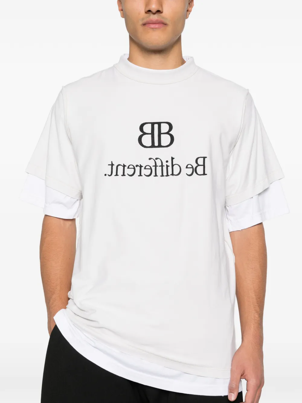 Balenciaga Gelaagd T-shirt met print Wit